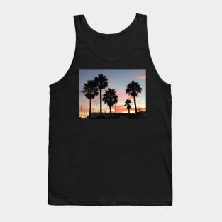 Sunset behind Palm Trees Tank Top